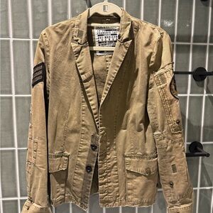 Zadig & Voltaire Army Green Military-Style Jacket – Size M